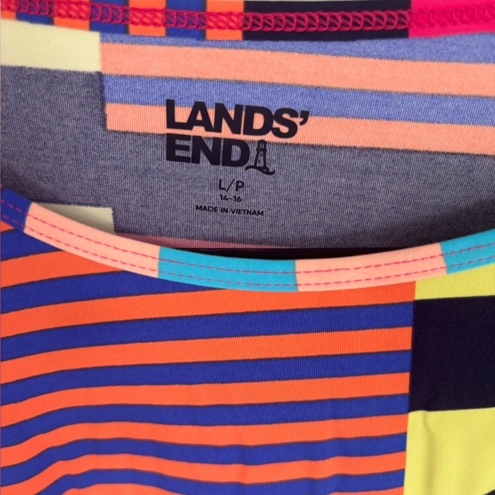 Lands End Color Block Blouse - Picture 2 of 3